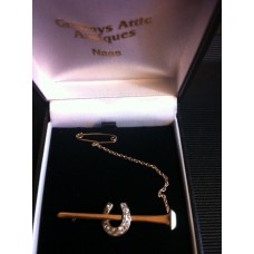 Diamond and Gold Horseshoe pin